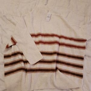 Maroon striped sweater